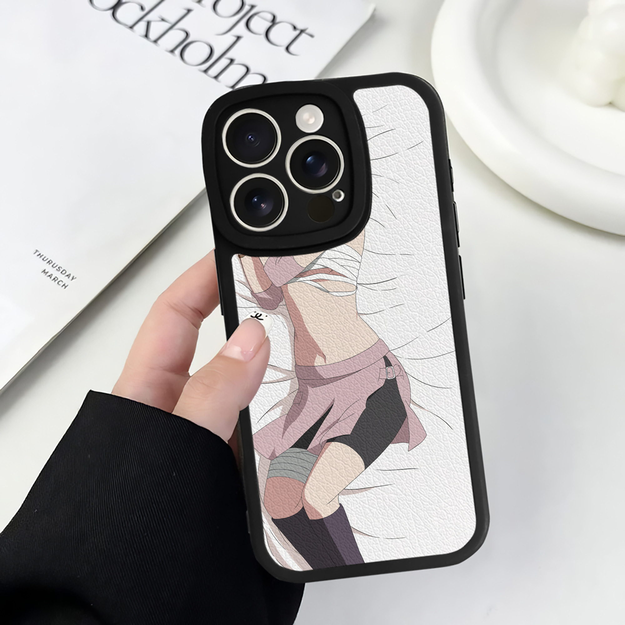 （画像用） NARUTO -ナルト- NARUTO -ナルト- 疾風伝 【iPhone 16シリーズ対応】シリコンスマホケース（レザー調） 材質：シリコン